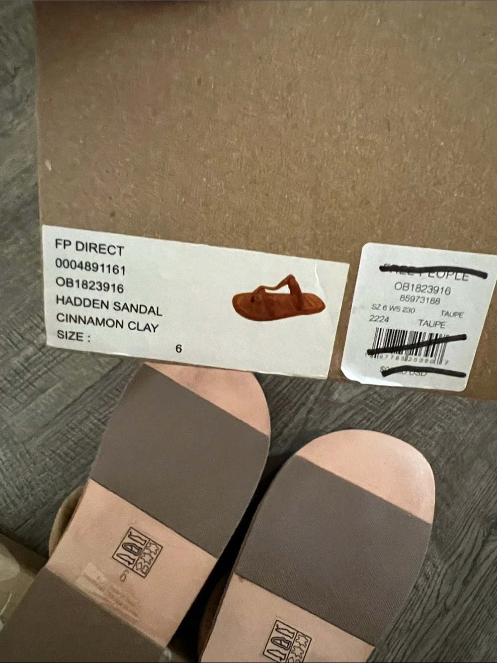 Free People Hadden Cinnamon Clay Suede Toe-Post Sandals